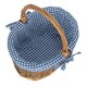 image 5 of Small Lined Country Oval Wicker Shopping Basket Multi | Garden Rose | S