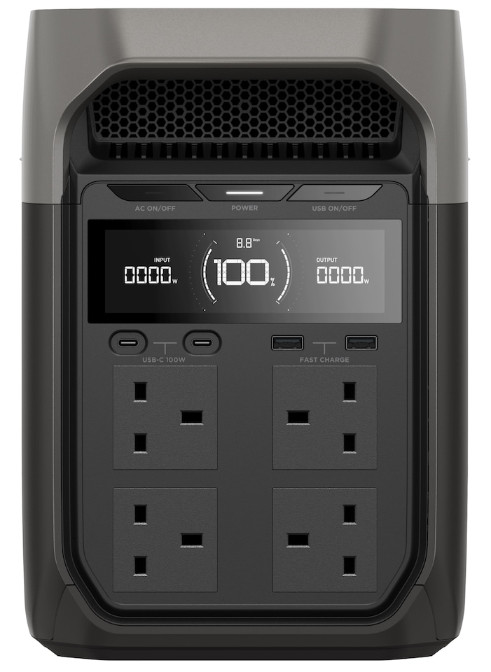 image 1 of EcoFlow Delta 3 Portable Power Station with 1kw capacity & 3600w max power output