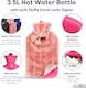 image 2 of 3.5L Extra Large Hot Water Bottle with Zipper & Hand Pocket | Pink | Pink with Zipper | 3.5L