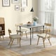 image 2 of HOMCOM Folding Dining Table, Drop Leaf Table for 2-4 People, Grey