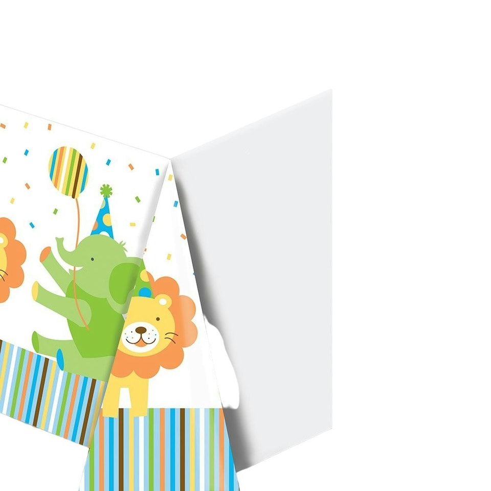 Creative Party Sweet At One Plastic Zoo Animals Party Table Cover - Multicoloured - One Size