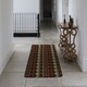 image 3 of Orange & Black Hieroglyphs (Runner Rug) Black