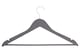 image 2 of Interiors by Premier Set Of 20 Matte Grey Clothes Hangers, Sturdy Plastic Hangers With Shoulder Notches And Swivel Hooks, Slim