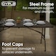 image 3 of Oypla 6ft Folding Rattan Trestle Table Heavy Duty Catering Garden Party 1.8m Black