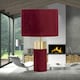image 4 of Burgundy Velvet with Brass Detail Table Lamp Purple | Purple