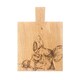 image 1 of The Just Slate Company Pig Medium Oak Serving Paddle