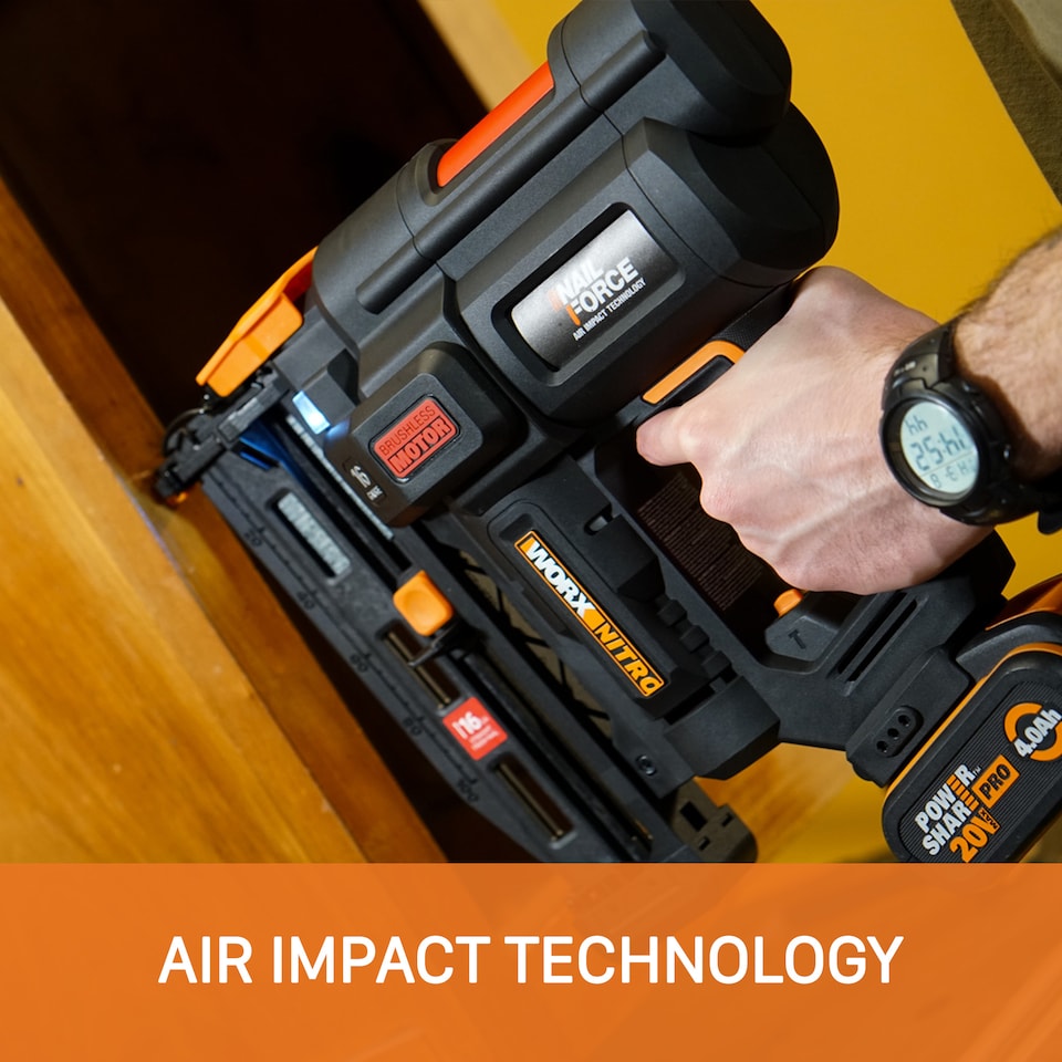 image 1 of WORX 20V Cordless 16 Gauge Finish Nailer (BARE TOOL) WX841.9