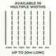 image 2 of 20mm Artificial Grass - Natural and Realistic Fake Lawn Astro Turf | Green | 5M x 17M | 1
