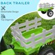 image 3 of HOMCOM Kids Electric Car, 12V Electric Ride on Tractor and Trailer with Detachable Trailer Remote Control, USB, Horn, Lights, Start-Up Sound, for Ages 3-6 Years, Green