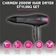 image 2 of Carmen C81072 Neon 2000W Hair Dryer Set Graphite