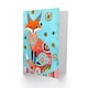 image 2 of Folk Portrait Colourful Fox Pattern Design Him Her Birthday Card