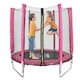 image 1 of Living and Home Outdoor Trampoline with Enclosure for Kids - Red