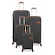 image 3 of IT Luggage Clarify Charcoal 4pc Suitcase Set with TSA Lock Grey