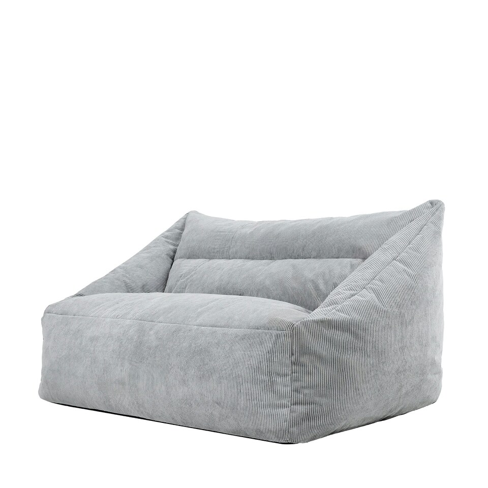 image 1 of icon Cord Adults Bean Bag Sofa, Ready Filled Large Beanbag Grey Grey