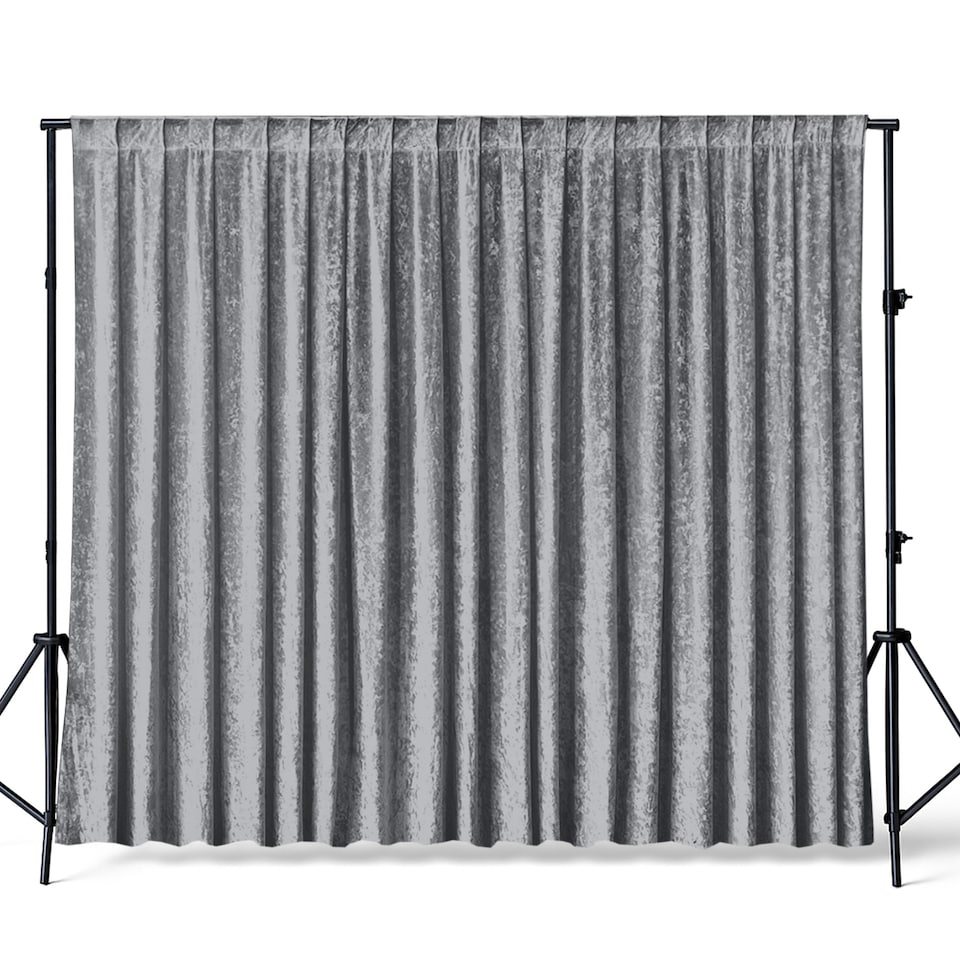 image 1 of 3x3m Crushed Velvet Backdrop, 8cm Rod Pocket Photography Background