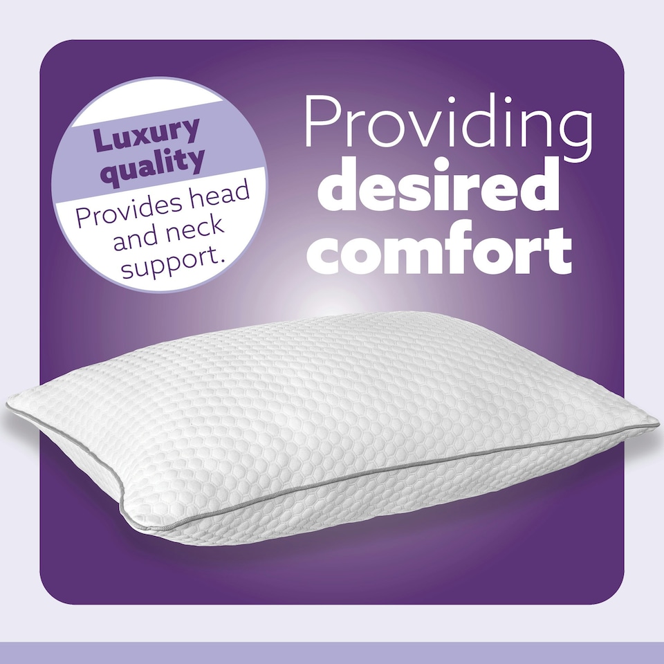 image 1 of Aamira Premium Orthopaedic Shredded Memory Foam Bed Pillow 70x45 cm, Neck Support | White | White | 70x45 cm | 1