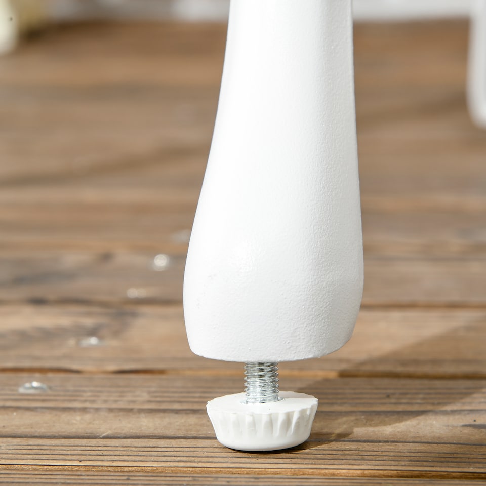 image 1 of Outsunny 3 Pcs Aluminium Bistro Set Garden Furniture Dining Table Chairs Antique Outdoor Seat Patio Seater White