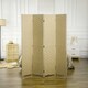 image 6 of HOMCOM 4 Panel Folding Room Dividers for Wall, Privacy Screen Panels, Brown Brown | 4 panels