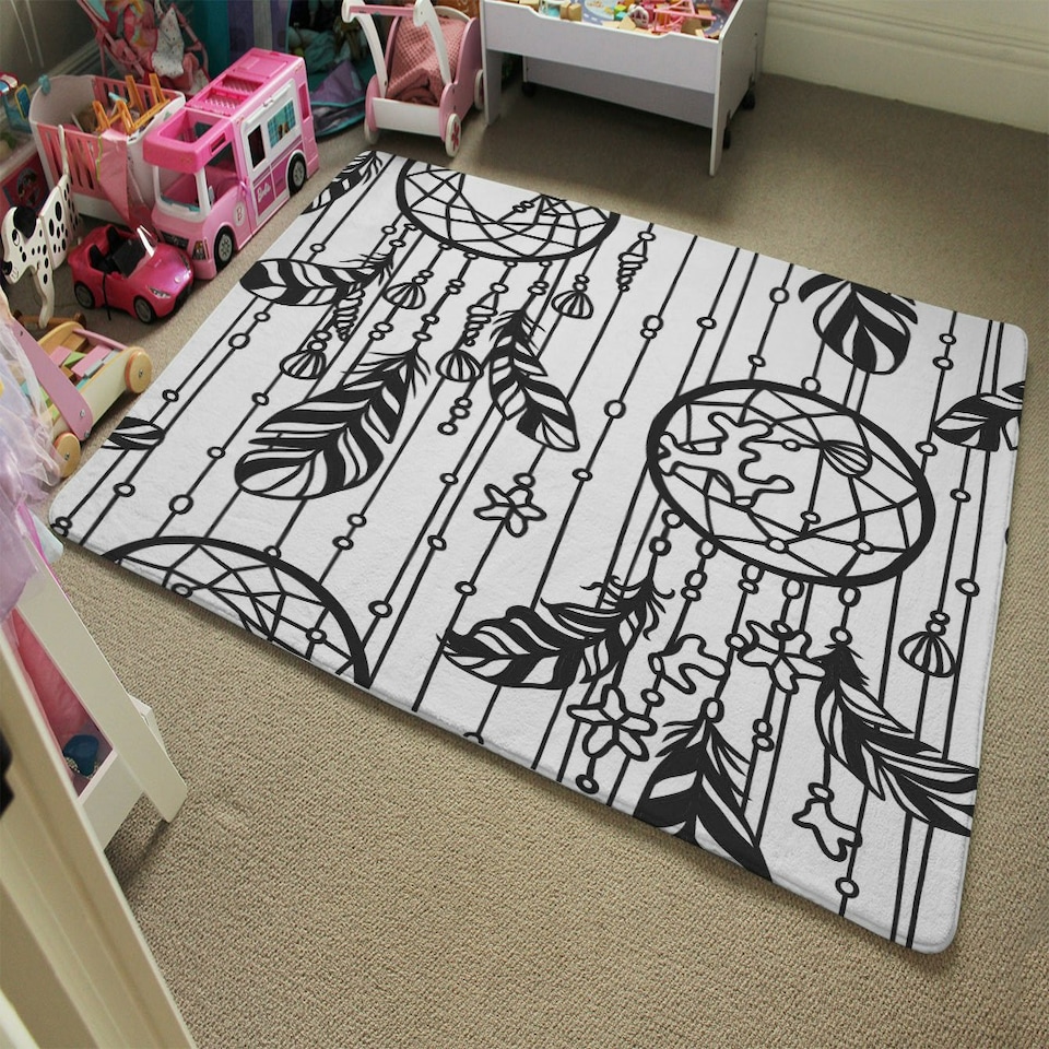 image 1 of Black contour (Rug) Black | Large: 140x200cm