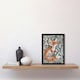 image 2 of Woodland Folk Art Grey Rustic Wildflowers Black Framed Wall Art Print A4