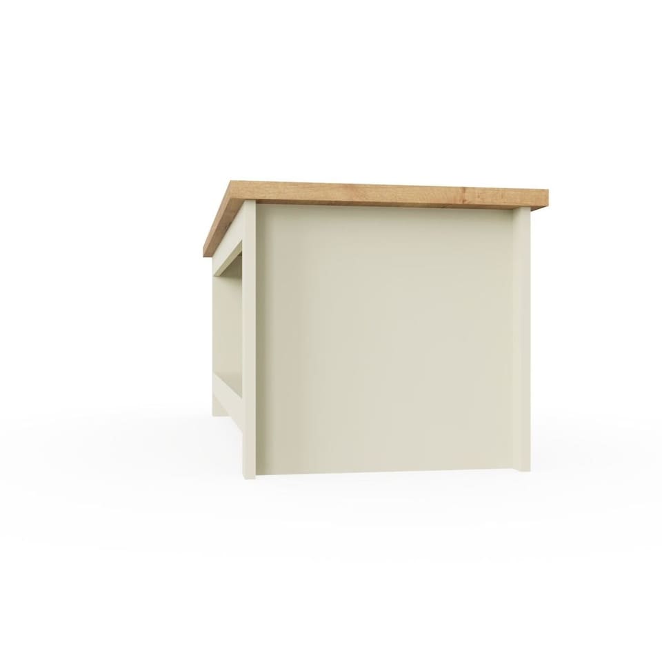 image 1 of Lisbon Coffee Table Cream & Oak Effect Top