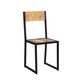 image 1 of Cosmo Industrial Dining Chair (Set of 2) - Solid Mango Wood/Metal - L40 x W40 x H90 cm | Brown