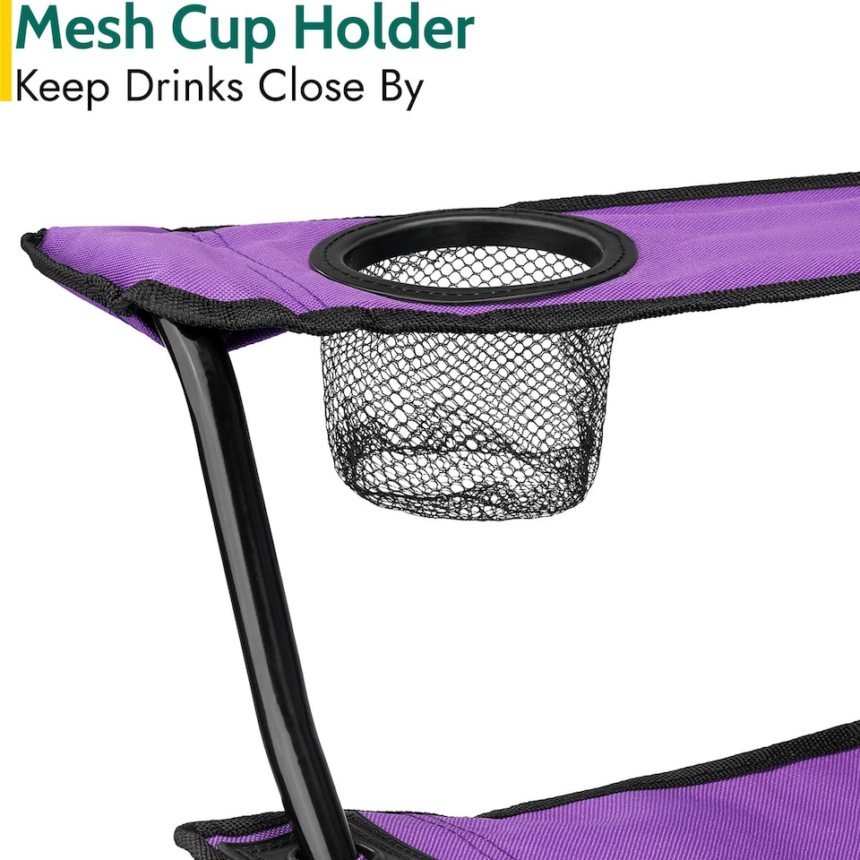 image 1 of Folding Camping Chair - Purple