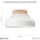 image 5 of Contemporary Scandinavian Designed Semi Flush Ceiling Light in Muted Dove Grey | Grey