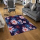image 2 of Red, White & Blue Flower Print (Rug) Multi | Small: 60x110cm
