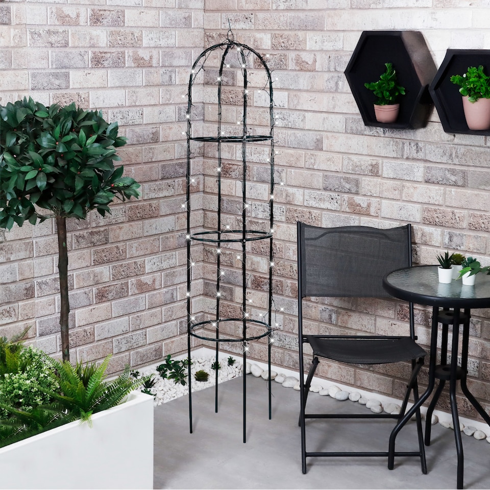 image 1 of Gardenwize 100 LEDs Solar Light up Trellis