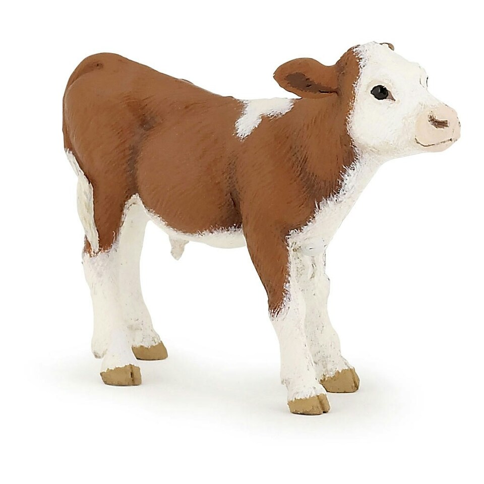 image 1 of PAPO Farmyard Friends Simmental Calf Toy Figure