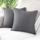 image 6 of Two Pack Waffle Cushion Covers 65 x 65cm - 100% Cotton Silver | Dove Grey