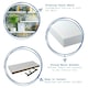 image 2 of Harbour Housewares Modern Floating Wall Shelves - 60cm - White - Pack of 2