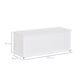 image 5 of HOMCOM 113L Storage Chest, Storage Box with Flip-Top Lid and 2 Safety Hinges, Storage Trunk for Living Room, Entryway, 100 x 40 x 40 cm, White