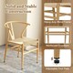 image 6 of COSTWAY Dining Chair Set of 2 Modern Weave Armchairs Yellow