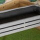 image 4 of 75 x 123cm Samuel Alexander Large Raised Grey Wooden Garden Bed Planter with Slatted Base Grey