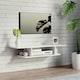 image 2 of HOMCOM Floating TV Unit Stand for TVs up to 40 , Wall Mounted Media Console with Storage Shelf, Entertainment Center, White
