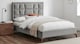 image 2 of 6ft Super King Grey, Silver Tall Headend Headboard Soft Velvet Fabric Upholstered Bed Frame | Silver | Super King