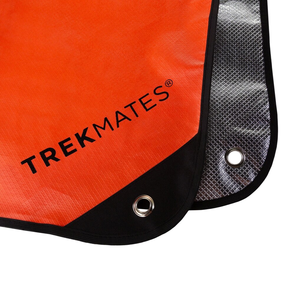 image 1 of Thermo Blanket Reflective High Vis Emergency Shelter Hiking Camping Outdoor