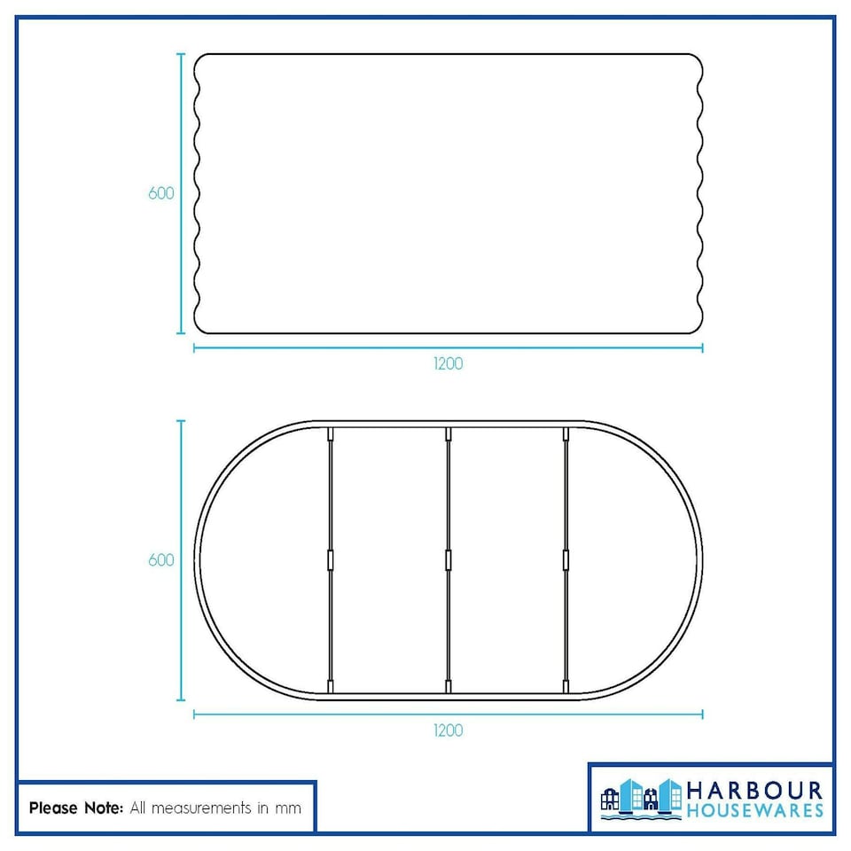 image 1 of Harbour Housewares Rounded Raised Garden Bed - 120cm x 60cm x 60cm - Anthracite Black