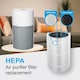 image 4 of SPARES2GO Filter for Blueair Air Purifier Blue Pure 511 HEPASilent Particle HEPA Carbon Sleeve
