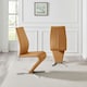 image 2 of Furniturebox 2x Willow Mustard Yellow Faux Leather Chrome 'Z' Dining Chairs