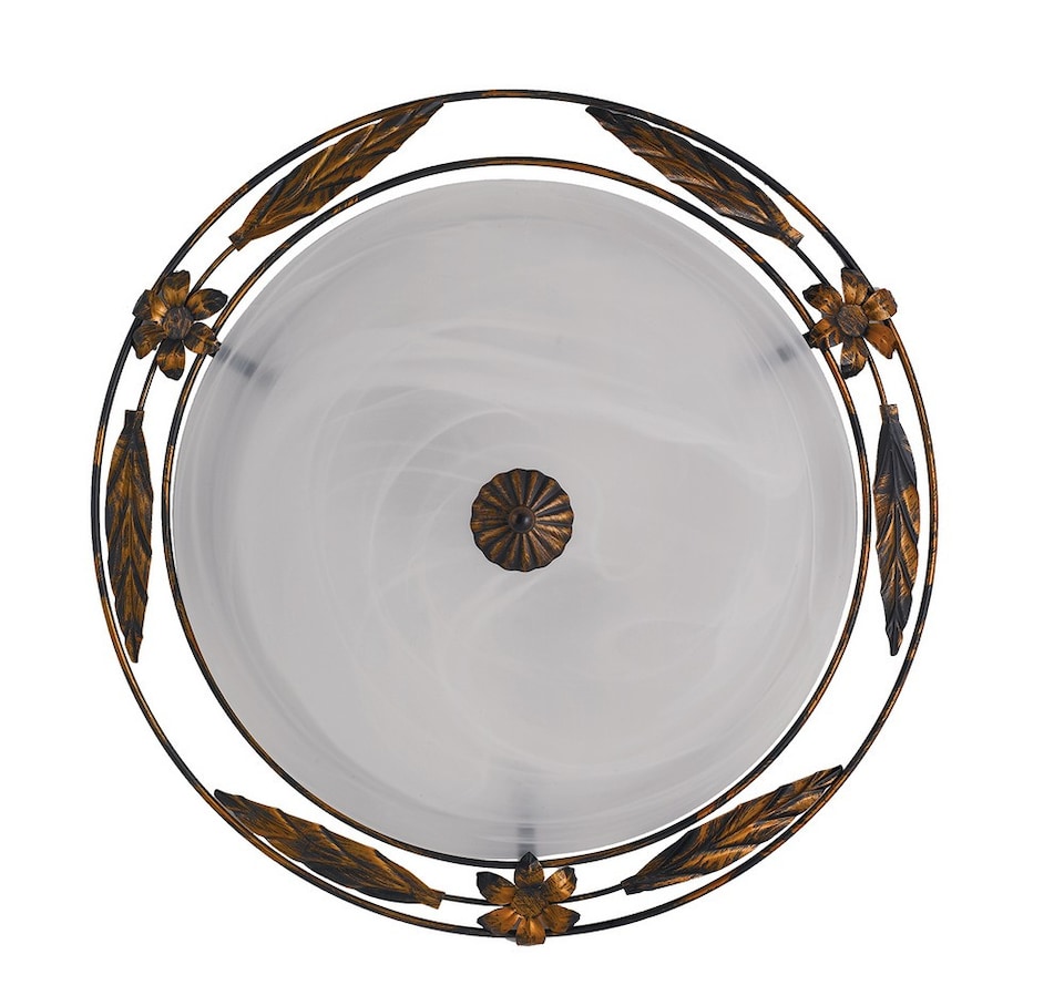 Nich Riccio RICCIO 2 Light Decorative Flush Ceiling Light White 40cm - Tesco Groceries