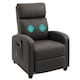 image 1 of HOMCOM Recliner Sofa Chair PU Leather Massage Armcair w/ Remote Control, Brown