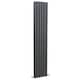 image 1 of Embrace Vertical Double Panel Radiator, 1800mm x 354mm - Anthracite | Grey | Anthracite | 1