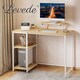 image 9 of Levede Computer Desk Home Office Table with Storage Shelves Monitor Stand | Clear | Clear