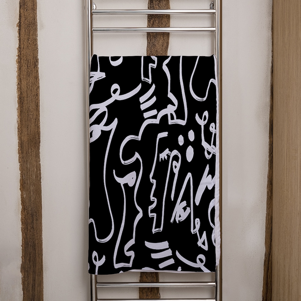 image 1 of Geometric Shapes Repeating Designer Bath Towel | Multi