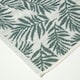 image 5 of Homescapes Green Botanical Pattern Cotton Hand Towel | Green