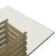 image 4 of Interiors by Premier Matte Gold Dining Table, Rectangle Clear Glass Top Dining Room Table, Stainless Steel Base Kitchen Table Gold