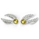 image 1 of Harry Potter Golden Snitch Stud Earrings with Crystal Elements - BHPSE004